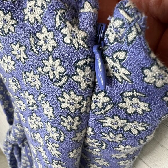 Abercrombie & Fitch Jumpsuit Womens SZ XXS Blue & White Floral Ditsy Cottagecore - Picture 9 of 16